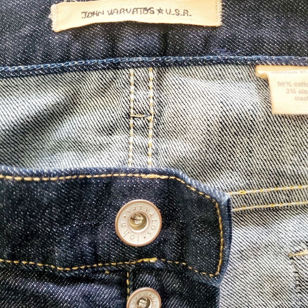 John Varvatos Star USA Authentic Fit Straight Leg Button Fly Mens Jeans 38 x 33 - Picture 2 of 8
